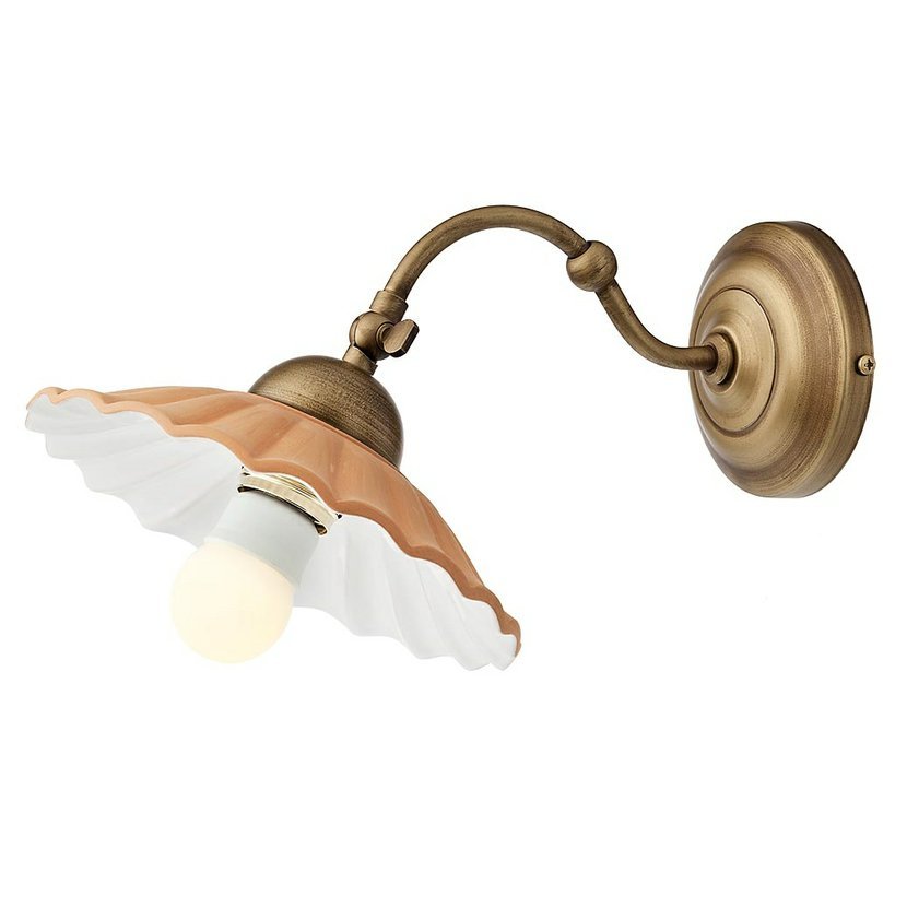 Levně Incanti Rustikální nástěnné svítidlo Lea 02, ø 20 cm, keramické Barva: Bronz