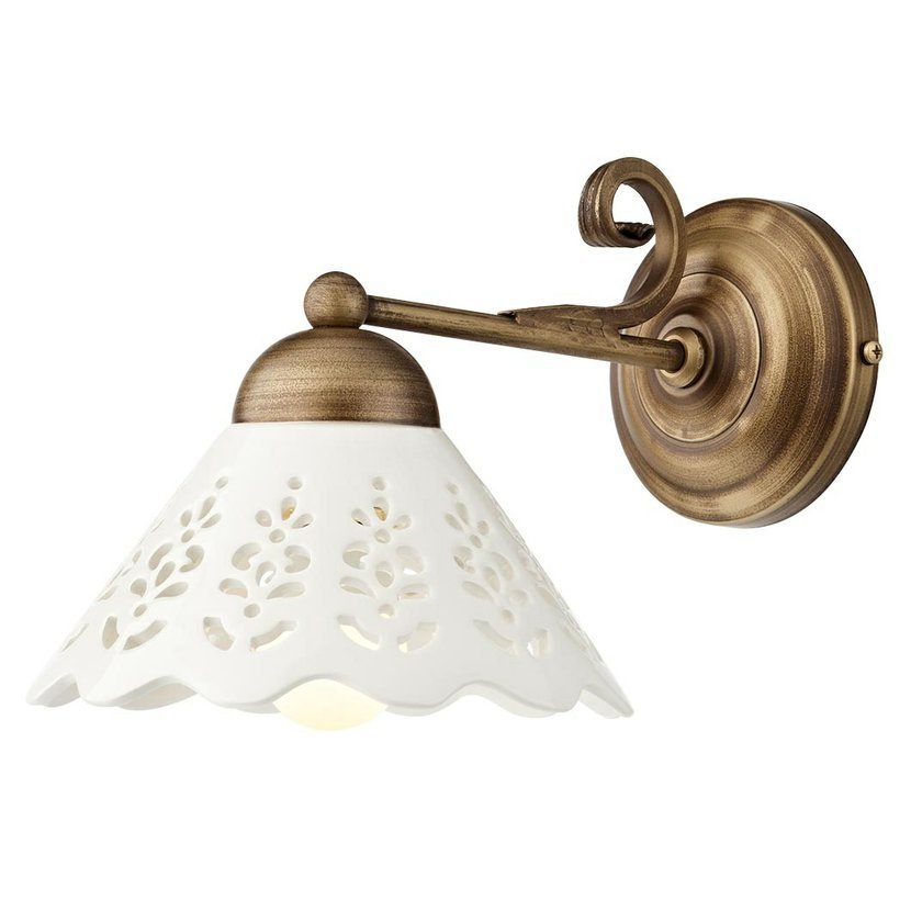Levně Incanti Rustikální nástěnné svítidlo Lea, ø 18 cm, keramické Barva: Bronz