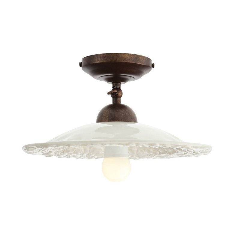 Levně Incanti Rustikální stropní svítidlo Lea, ø 29 cm, keramické Barva: Bronz