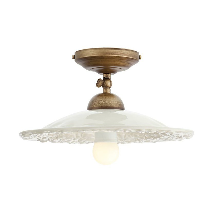Levně Incanti Rustikální stropní svítidlo Lea, ø 29 cm, keramické Barva: Mosaz
