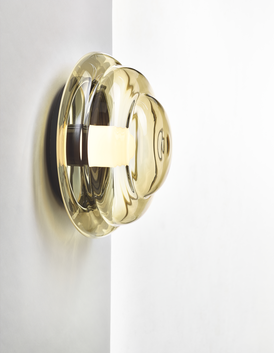 Bomma Luxusní nástěnná lampa Blimp, ø 45 cm Stmívání, řízení: TRIAC, Barva skla: Amber