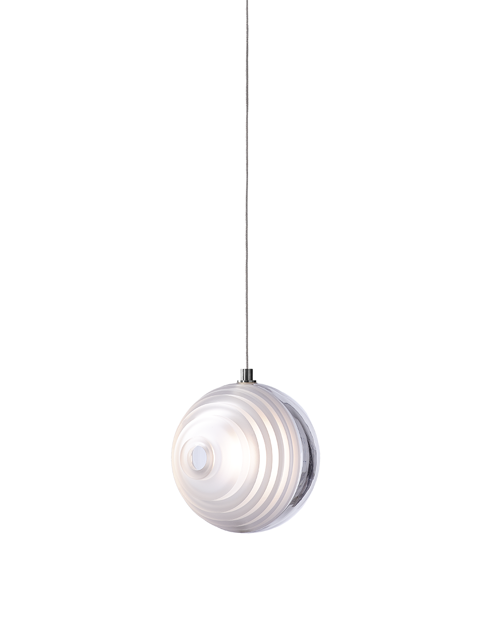 Bomma Luxusní závěsné svítidlo Dark & Bright Star large, ø 15 cm Povrch Montury: Antracit, Barva skla: Bright, Baldachýn: Ano