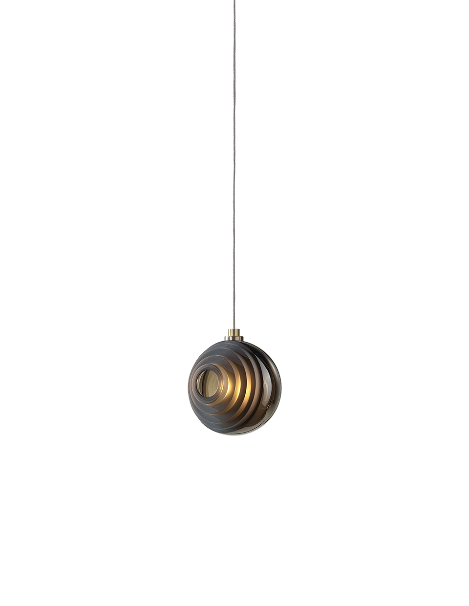 Bomma Luxusní závěsné svítidlo Dark & Bright Star small, ø 10 cm Povrch Montury: Antracit, Barva skla: Dark, Baldachýn: Ano