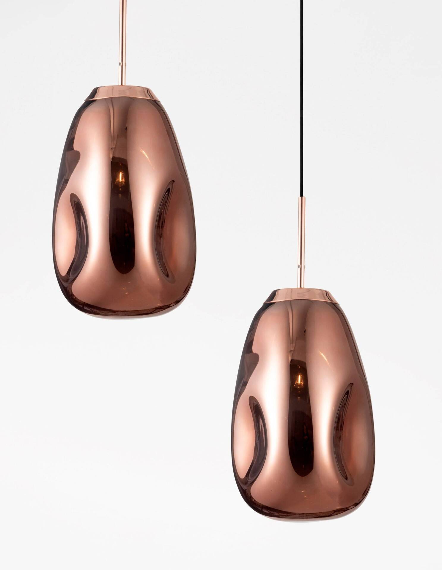 Nova Luce Závěsné svítidlo Lava ø 22cm Barva: Měděná