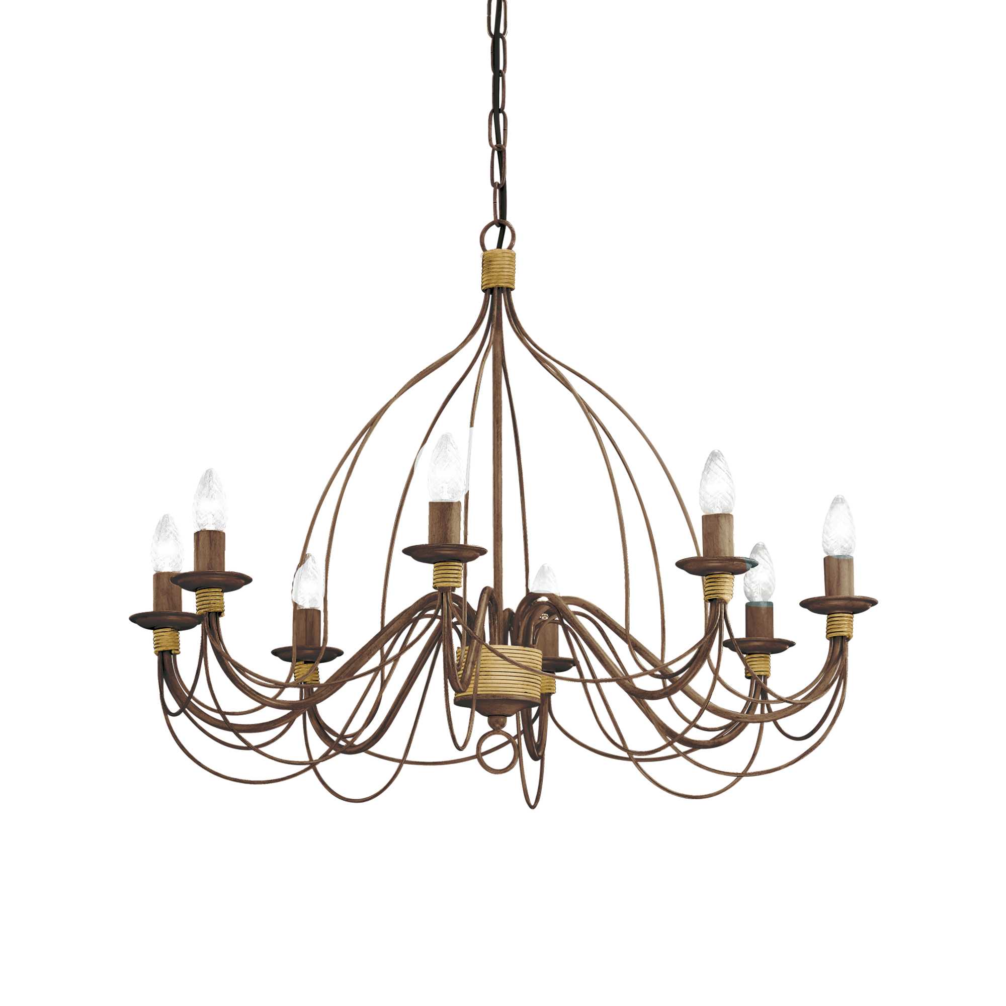 Ideal Lux Závěsné svítidlo CORTE SP8 RUGGINE