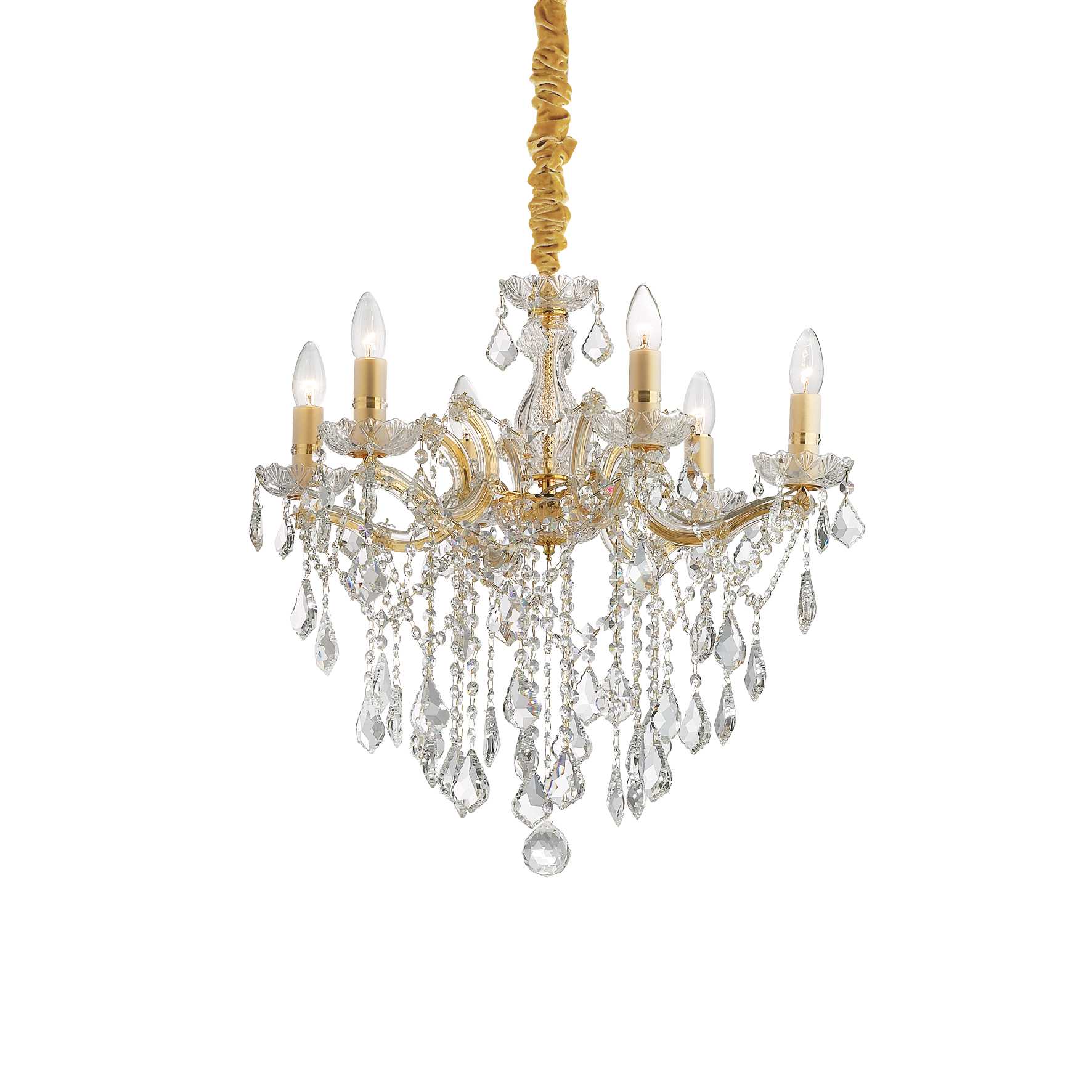 Ideal Lux Závěsné svítidlo FLORIAN SP6 ORO