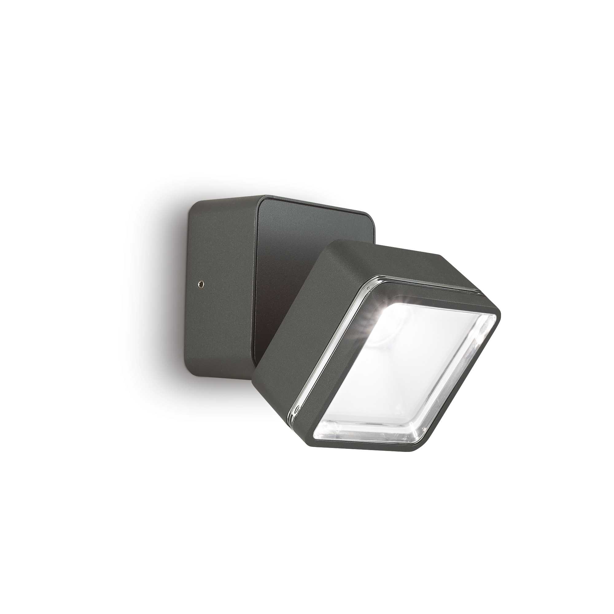 Ideal Lux Nástěnné svítidlo OMEGA AP SQUARE ANTRACITE 4000K