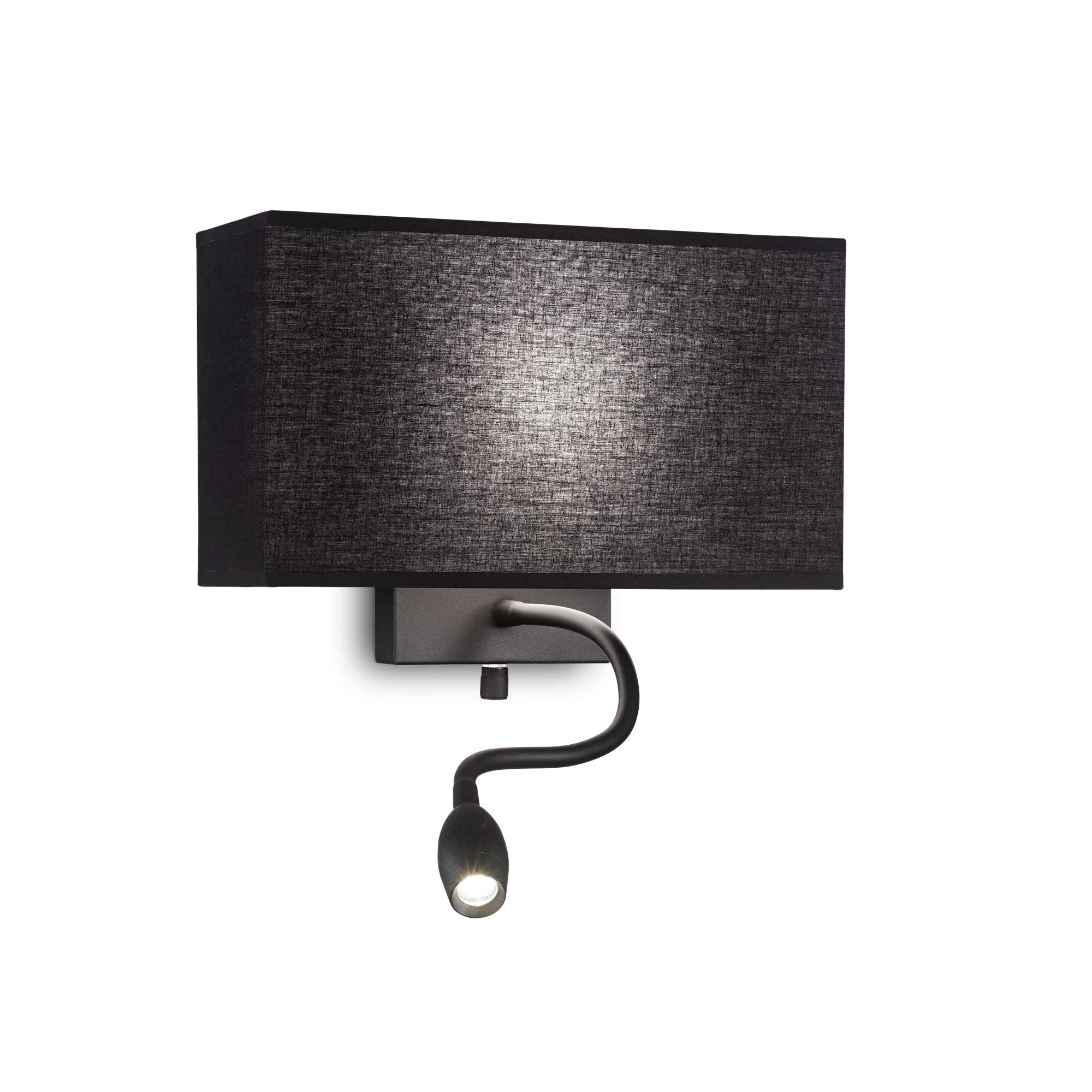Ideal Lux Nástěnné svítidlo HOTEL AP2 ALL BLACK