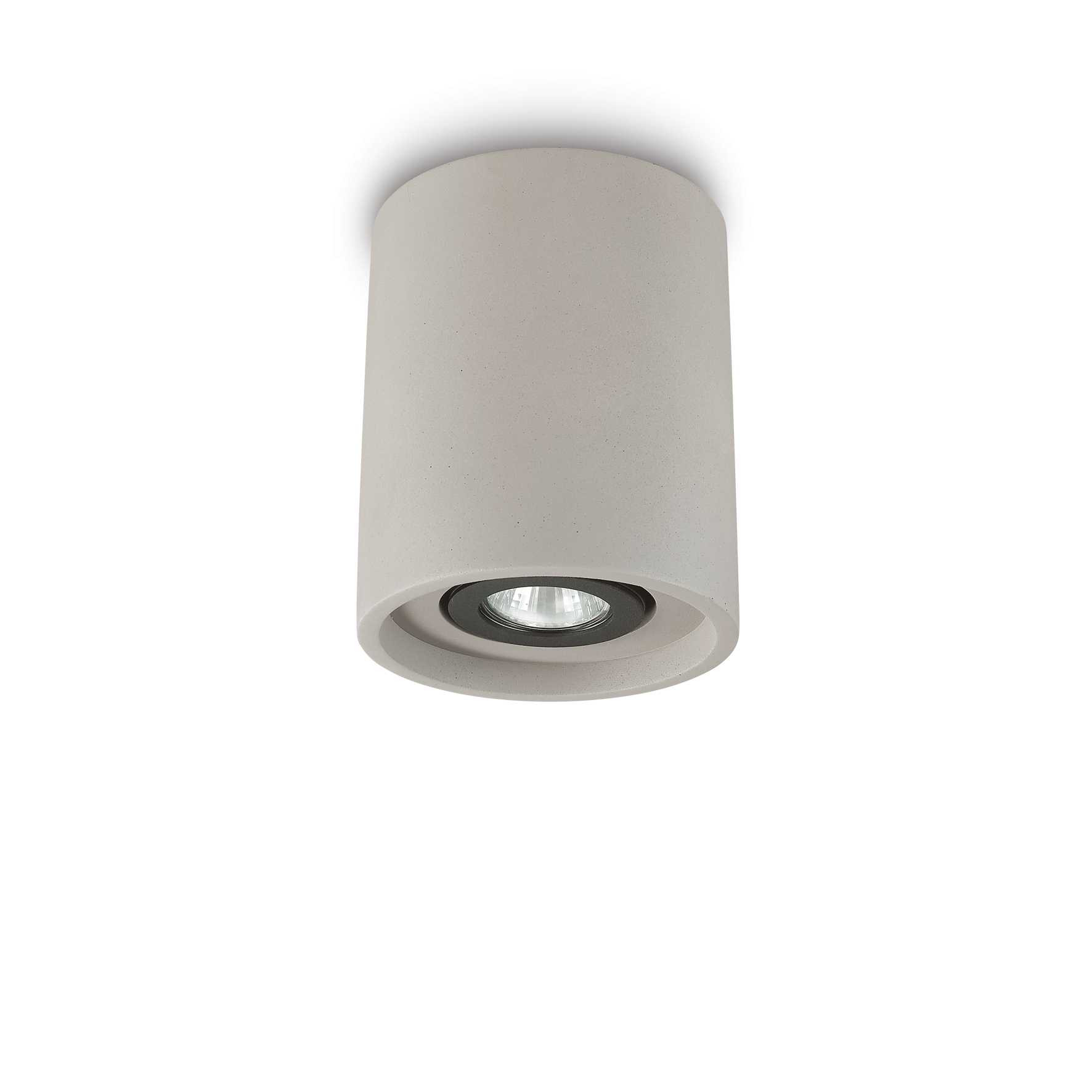 Ideal Lux Stropní svítidlo OAK PL1 ROUND CEMENTO