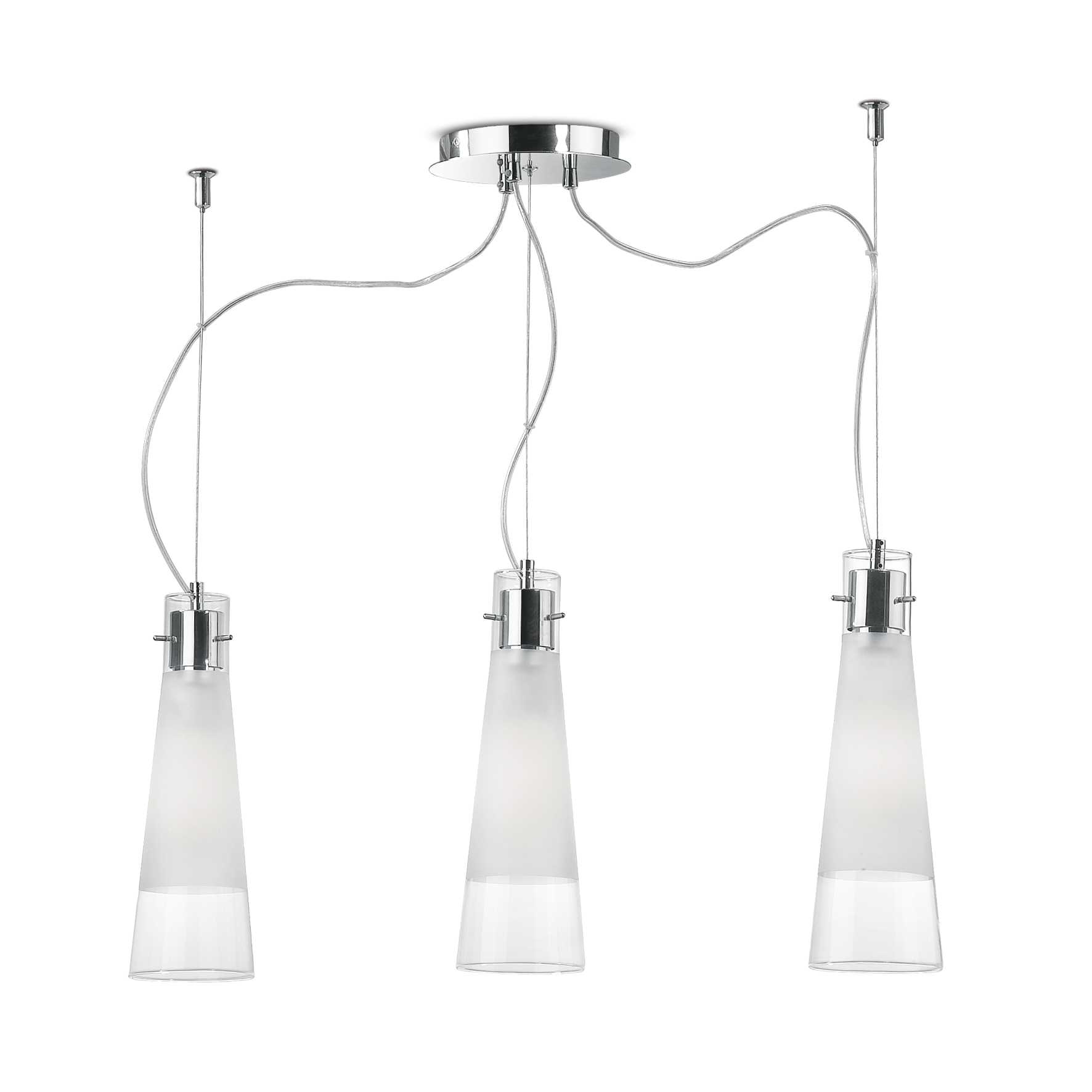 Ideal Lux Závěsné svítidlo KUKY SP3 TRASPARENTE