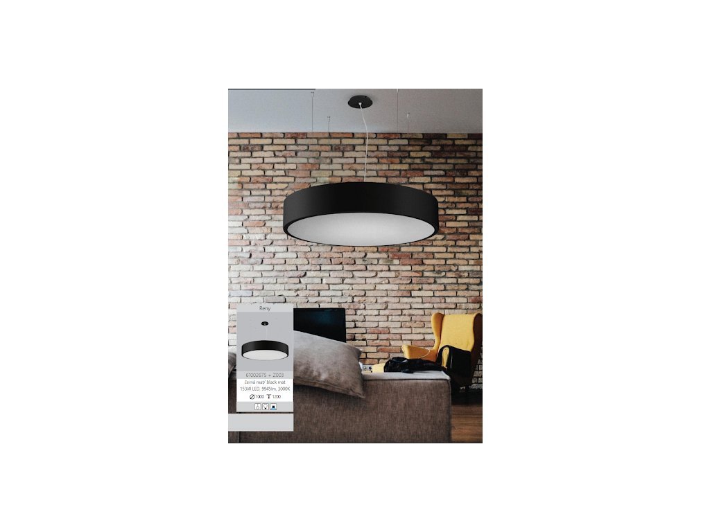 Levně Palnas Závěsné LED svítidlo RENY ø 80 cm Barva: Černá, Teplota světla: 2700 - 6500K, Stmívání, řízení: TUYA - mobilní aplikace