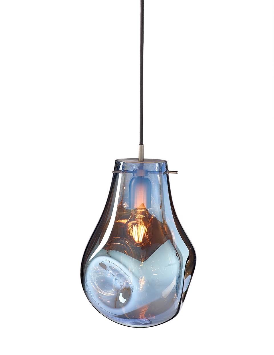 Bomma Luxusní závěsné svítidlo Soap large Barva: Modrá, Montura: s monturou