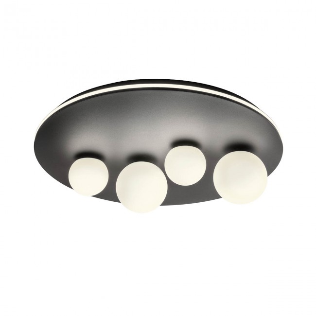 Redo Stropní LED svítidlo Corum 4 Barva: Černá