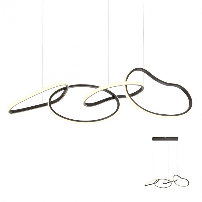 Redo Závěsné LED svítidlo Bias, délka 120cm Barva: Černá