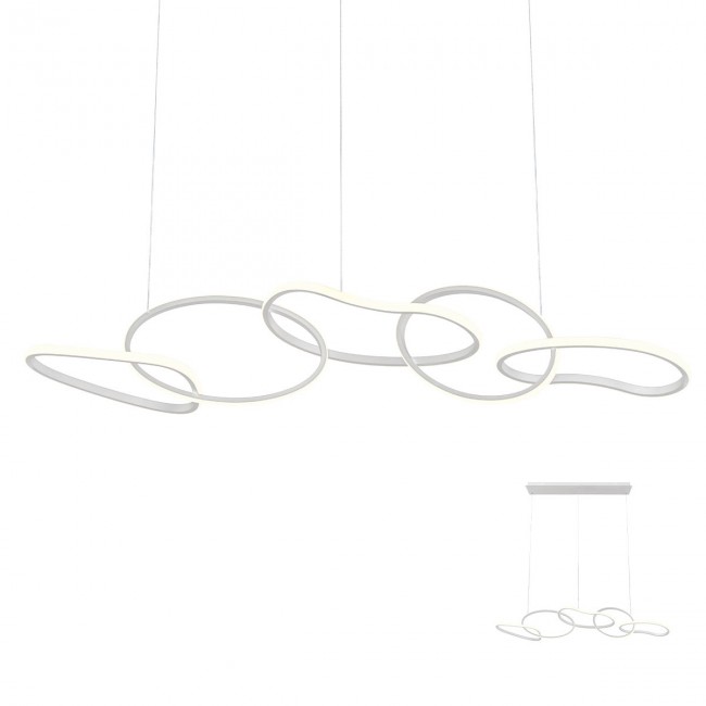 Redo Závěsné LED svítidlo Bias, délka 150cm Barva: Bílá