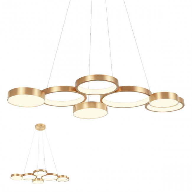 Redo Závěsné LED svítidlo Cronos, délka 103cm Barva: Bronzová