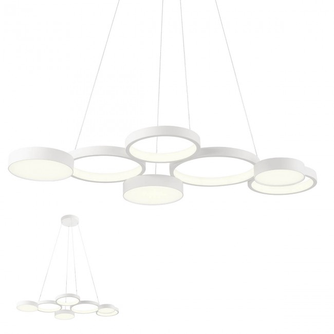 Redo Závěsné LED svítidlo Cronos, délka 103cm Barva: Bílá