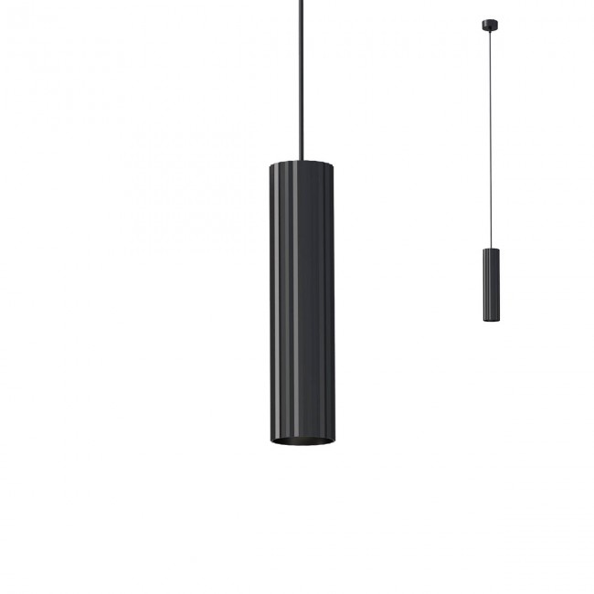 Redo Závěsné svítidlo Delphi ø 7 cm, v. 30 cm Barva: Černá