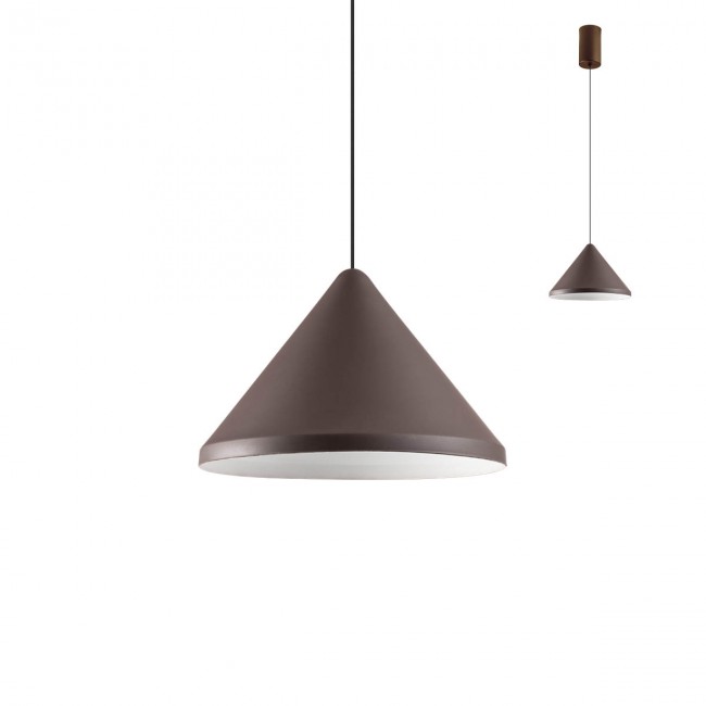 Redo Závěsné LED svítidlo Eiko, ø24cm Barva: Hnědá