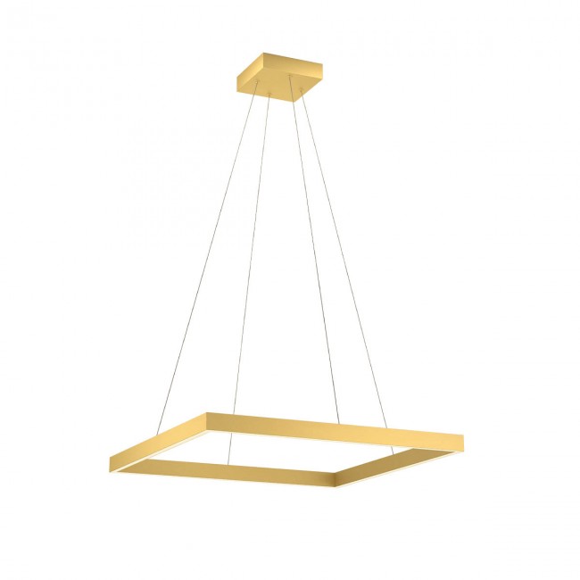 Redo Závěsné LED svítidlo Febe - hranaté, ø60cm Barva: Zlatá, Chromatičnost: 3000K