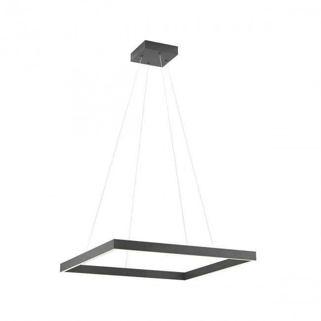 Redo Závěsné LED svítidlo Febe - hranaté, ø60cm Barva: Černá, Chromatičnost: 3000K