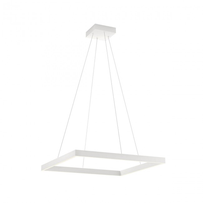 Redo Závěsné LED svítidlo Febe - hranaté, ø60cm Barva: Bílá, Chromatičnost: 4000K