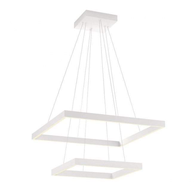 Redo Závěsné LED svítidlo Febe - 2 čtverce, ø60cm/ø40cm Barva: Bílá, Chromatičnost: 4000K