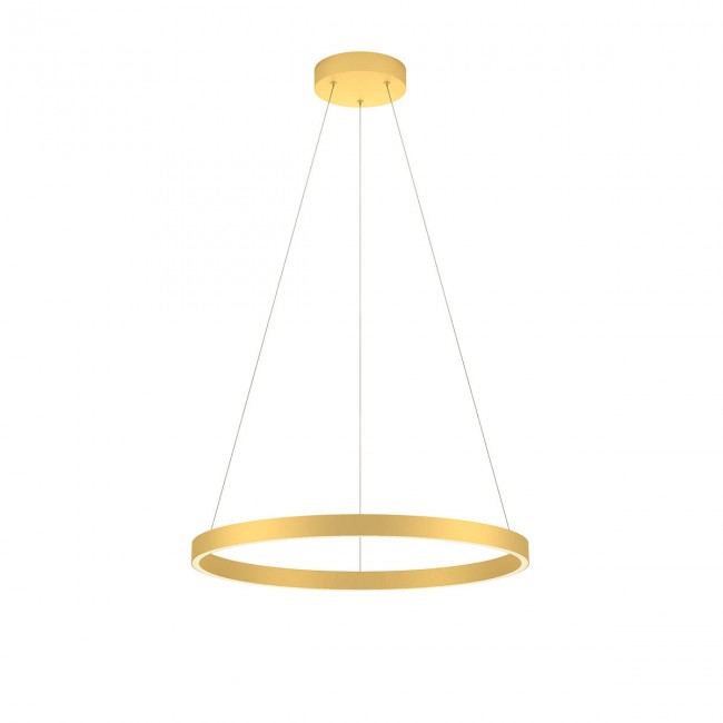 Redo Závěsné LED svítidlo Febe - kulaté ø60 cm Barva: Zlatá, Chromatičnost: 3000K