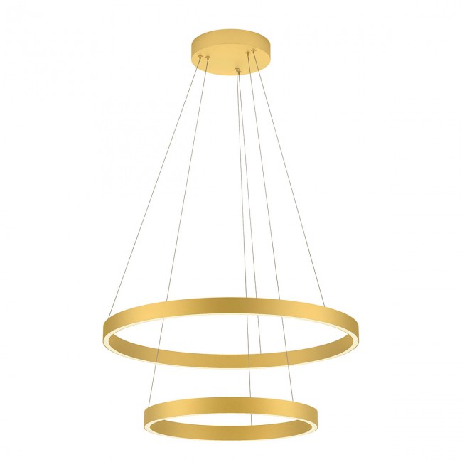 Redo Závěsné LED svítidlo Febe - 2 kruhy, ø60cm/ø40cm Barva: Zlatá, Chromatičnost: 4000K