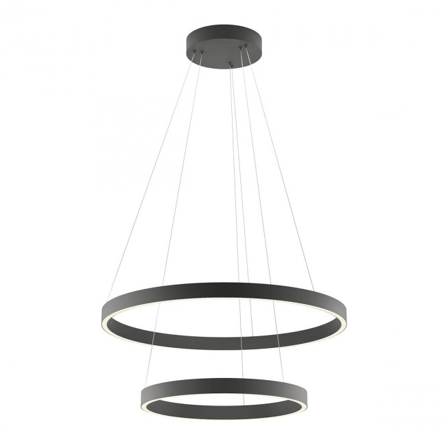 Redo Závěsné LED svítidlo Febe - 2 kruhy, ø60cm/ø40cm Barva: Černá, Chromatičnost: 4000K