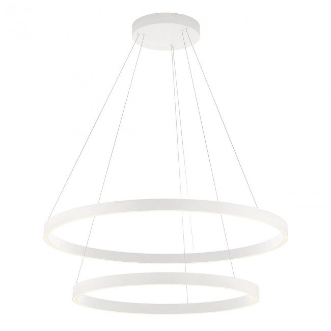 Redo Závěsné LED svítidlo Febe - 2 kruhy, ø80cm/ø60cm Barva: Bílá, Chromatičnost: 3000K