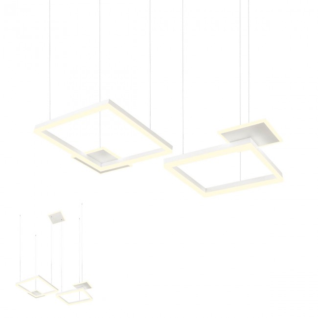 Redo Závěsné LED svítidlo Sigua - hranaté, 90x60cm Barva: Bílá