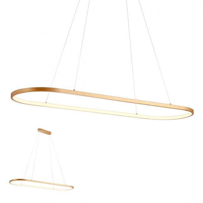 Redo Závěsné LED svítidlo Lap, ø 1204mm Barva: Bronzová