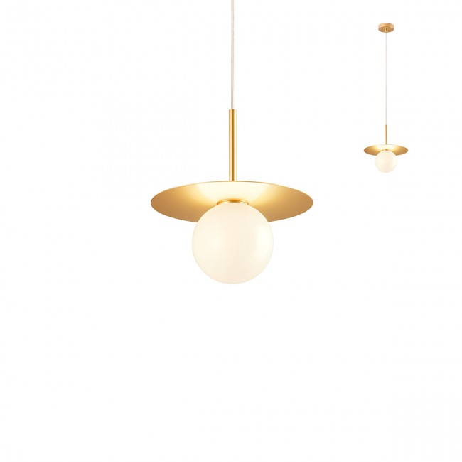 Redo Závěsná lampa Plato, ø10cm Barva: Zlatá