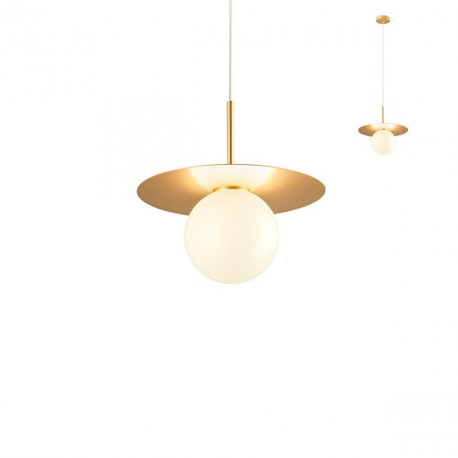 Redo Závěsná lampa Plato, ø15cm Barva: Zlatá