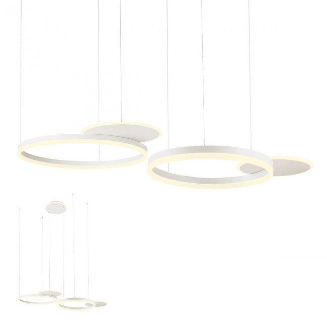 Redo Závěsné LED svítidlo Sigua - kulaté, 110x79cm Barva: Bílá