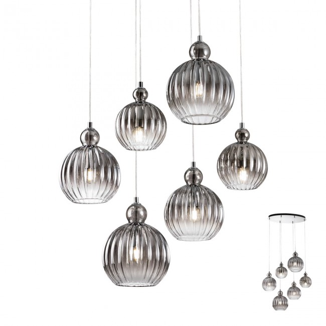 Redo Závěsné svítidlo Plumen 6 Barva: Kouřová