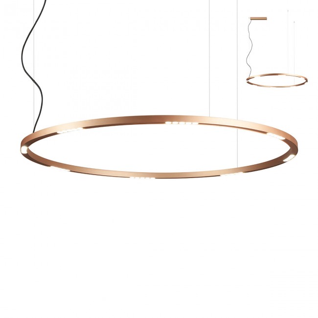 Redo Závěsné LED svítidlo Union, ø120cm Barva: Zlatá