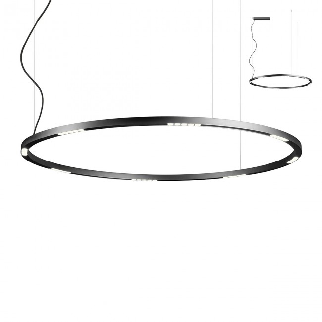 Redo Závěsné LED svítidlo Union, ø120cm Barva: Černá