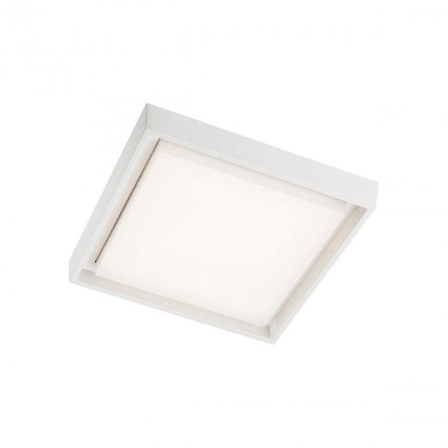 Redo Venkovní stropní svítidlo BEZEL - hranaté, d. 27cm Barva: Hnědá