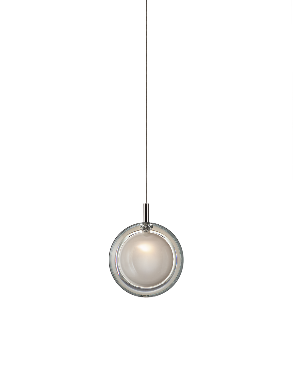 Bomma Luxusní závěsné svítidlo Lens s baldachýnem Barva: Bílá, Povrch Montury: Antracit