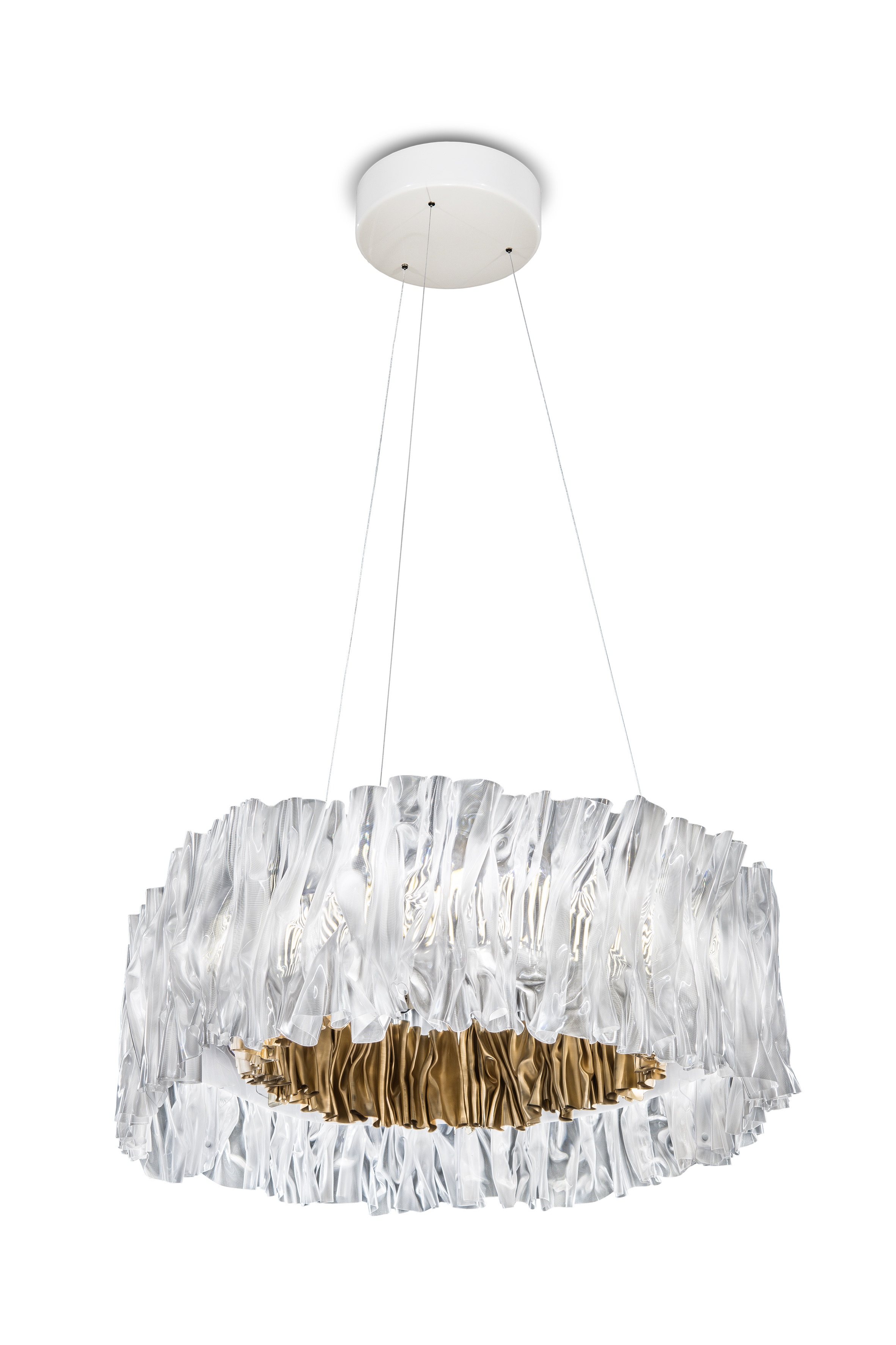 Slamp Závěsné LED svítidlo ACCORDÉON, ø 57cm, 2700K Barva: Zlatá