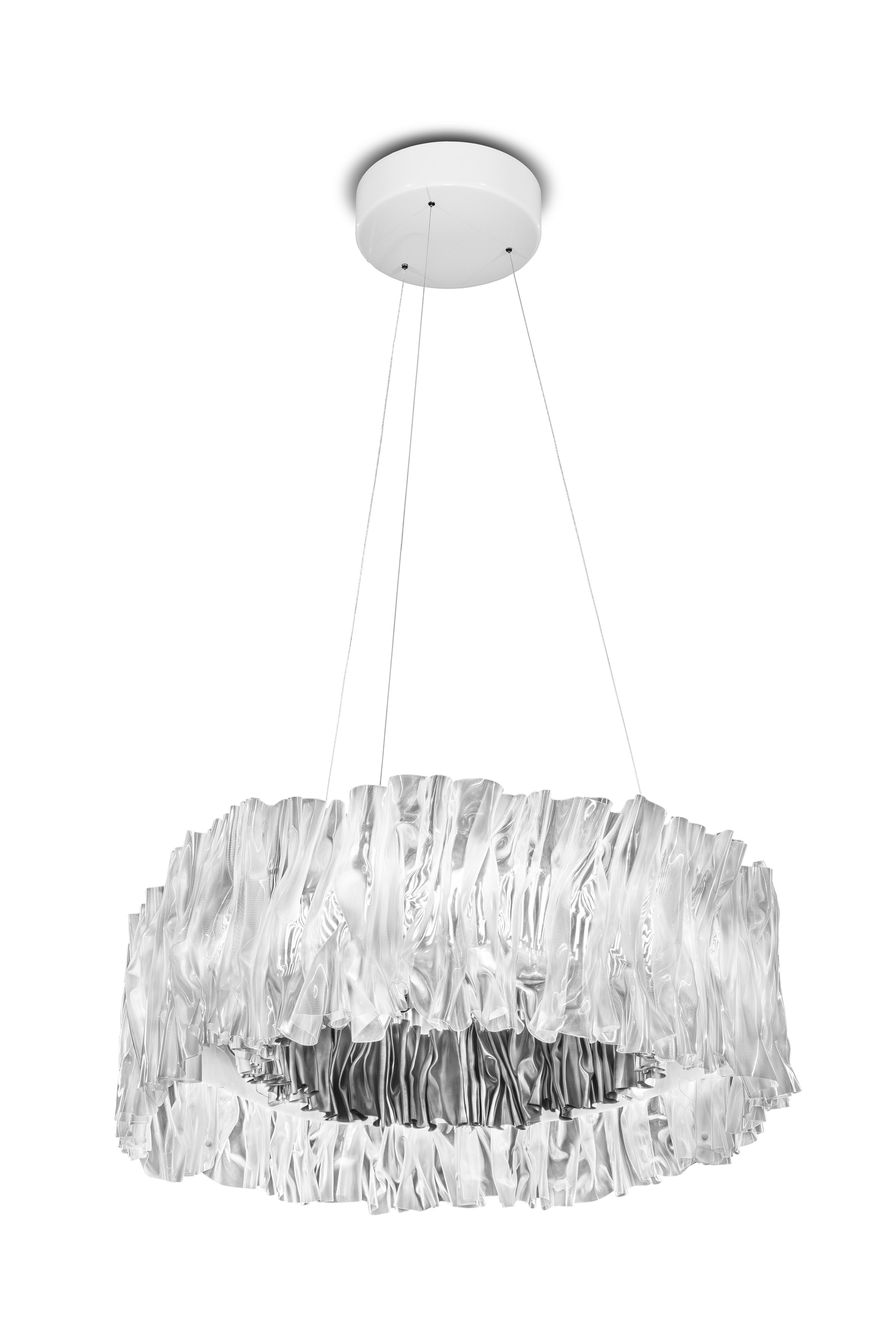 Slamp Závěsné LED svítidlo ACCORDÉON, ø 57cm, 2700K Barva: Stříbrná