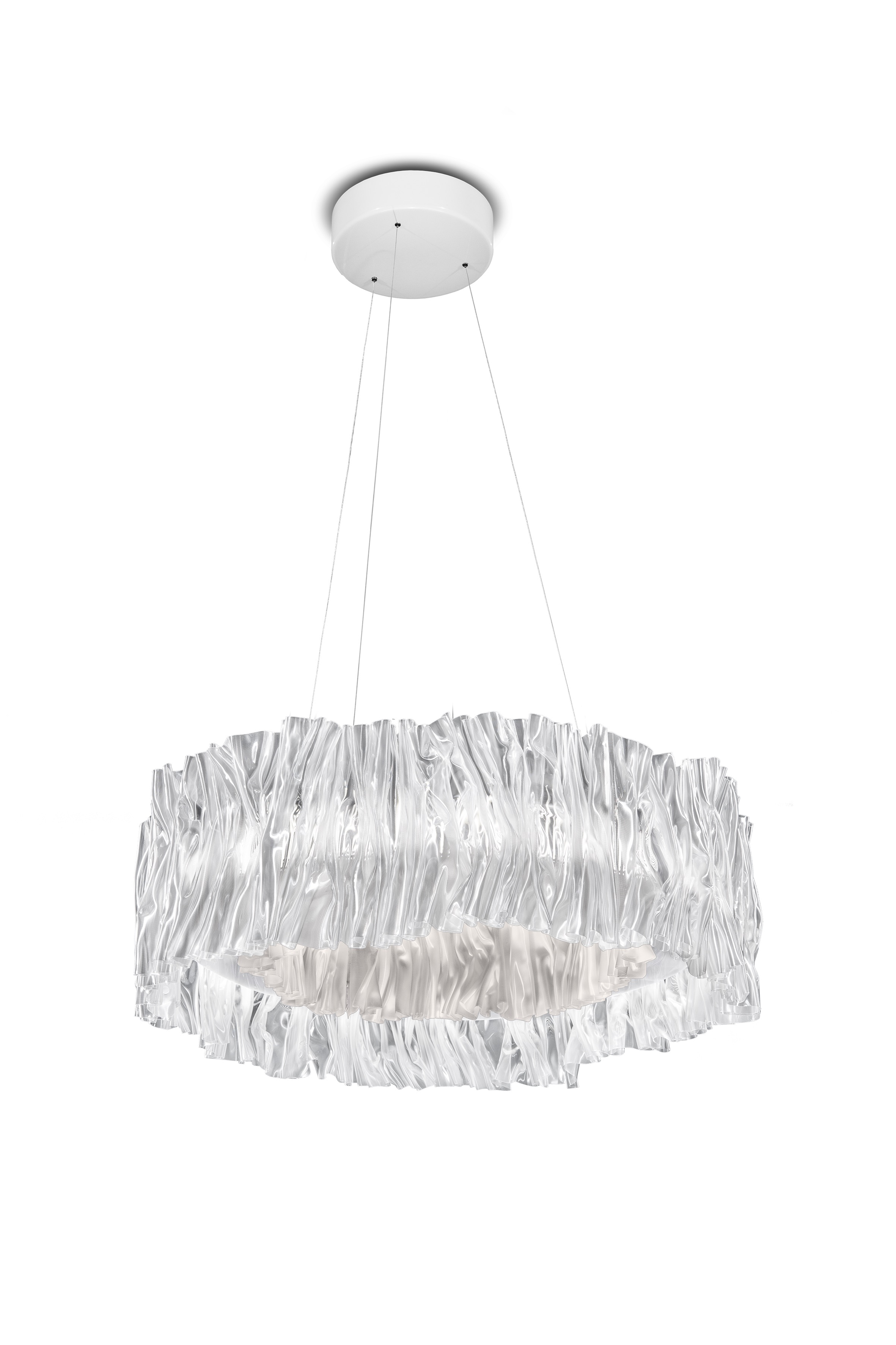 Slamp Závěsné LED svítidlo ACCORDÉON, ø 57cm, 2700K Barva: Bílá