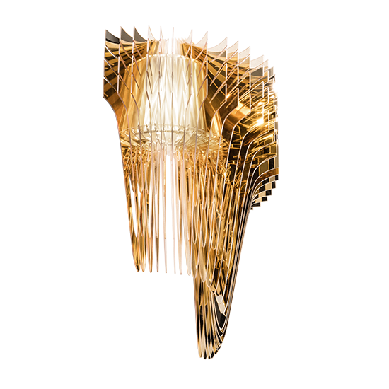 Slamp Nástěnné svítidlo ARIA APPLIQUE, 2xE14 + 6W LED Barva: Zlatá