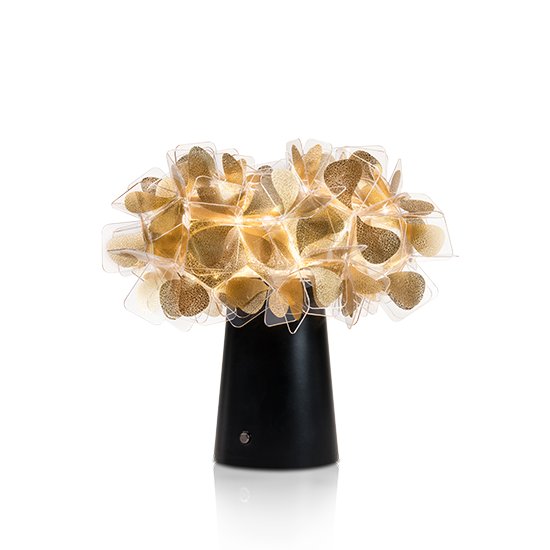 Slamp Stolní LED lampa CLIZIA BATTERY - MAMA NON MAMA Barva: Zlatá, Barva podstavce: černá