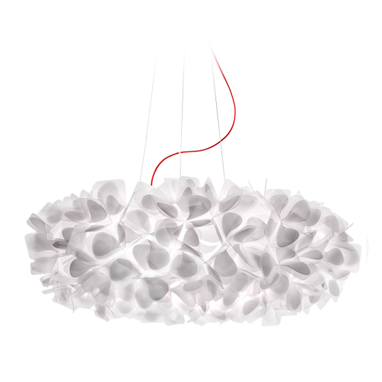 Slamp Závěsné svítidlo CLIZIA LARGE - MAMA NON MAMA Barva: Bílá, Barva kabelu: červená