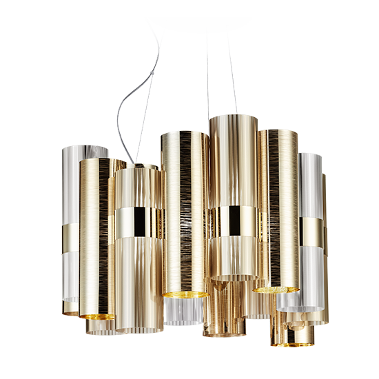 Slamp Závěsné LED svítidlo LA LOLLO M Barva: Zlatá