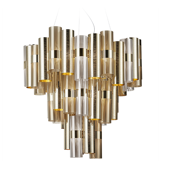 Slamp Závěsné LED svítidlo LA LOLLO XL Barva: Zlatá