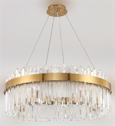 Levně Křišťálový lustr Crystal Ø 50cm Barva: Zlatá
